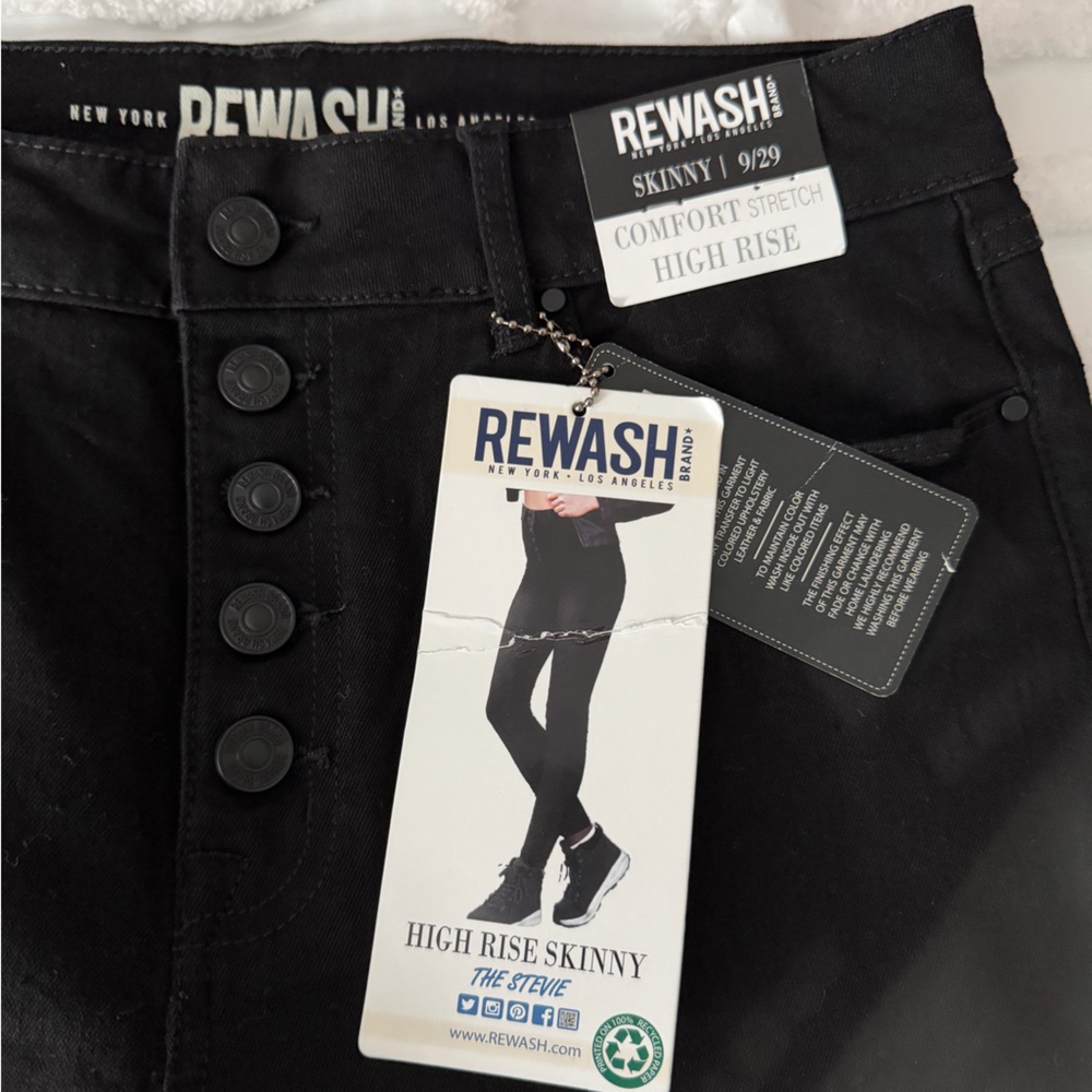 Rewash Black Men's Jeans - Picture 3 of 10